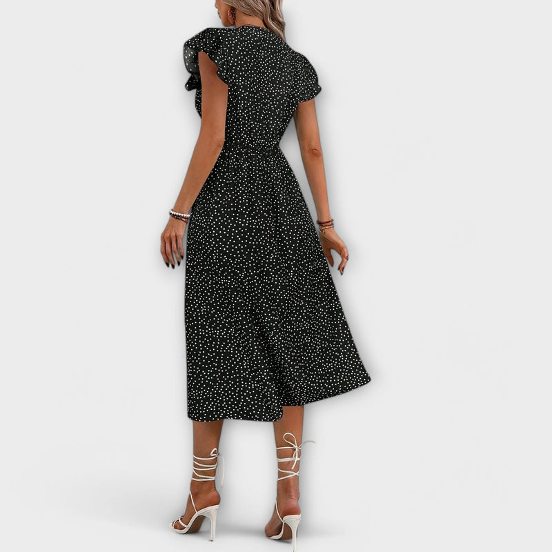 Chique Polkadot Midi-jurk