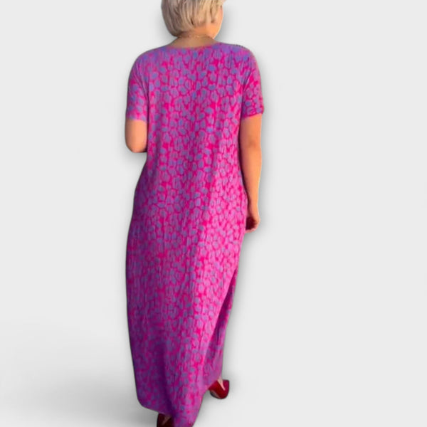 Raven - Chic Lente Maxi Jurk met Zakken en Stijlvolle Print