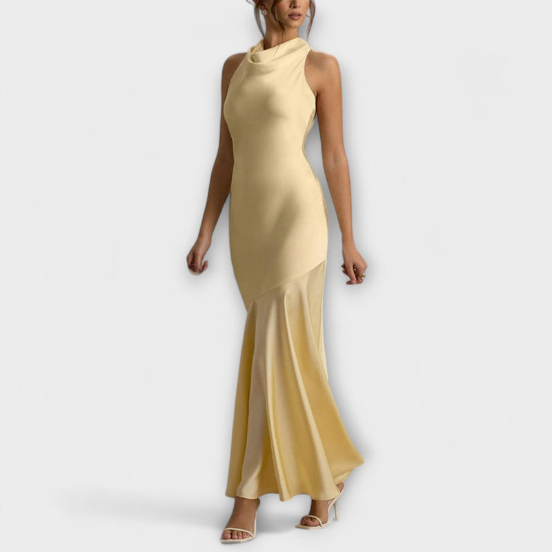 Lennon - Elegante Maxi Jurk in Satijn
