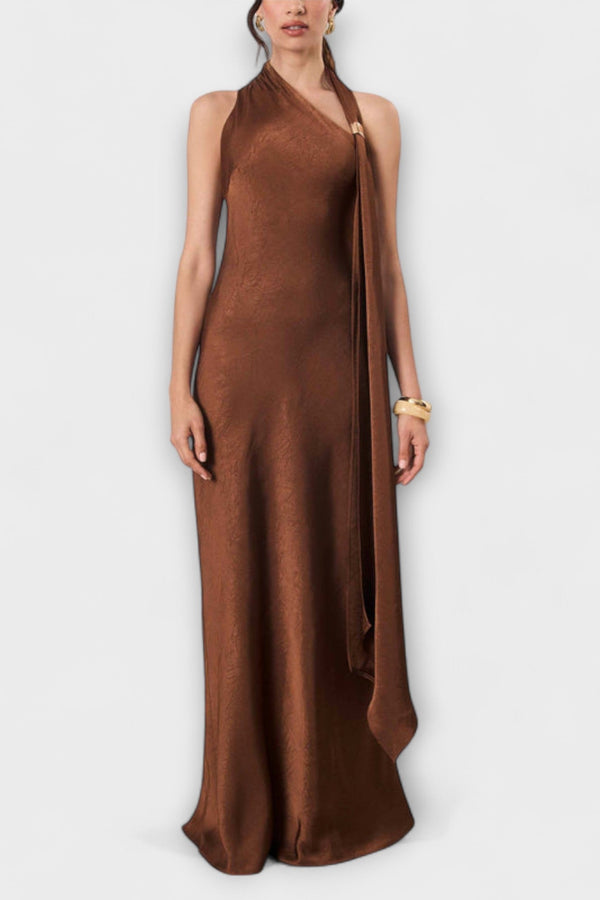 Azura - Chique Maxi Jurk in Satijn