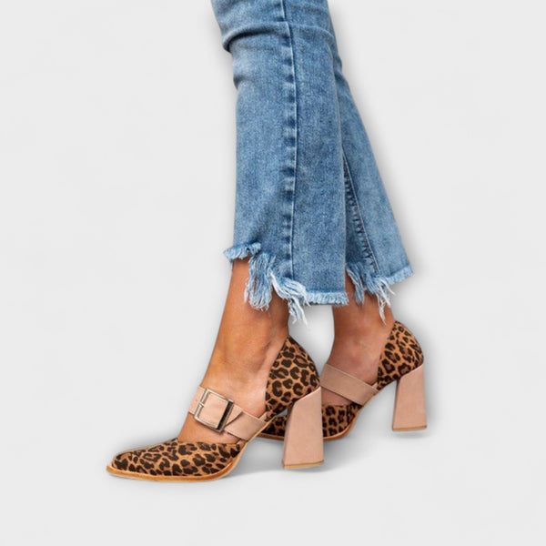 Avano - Luipaardprint Hakken Sandalen