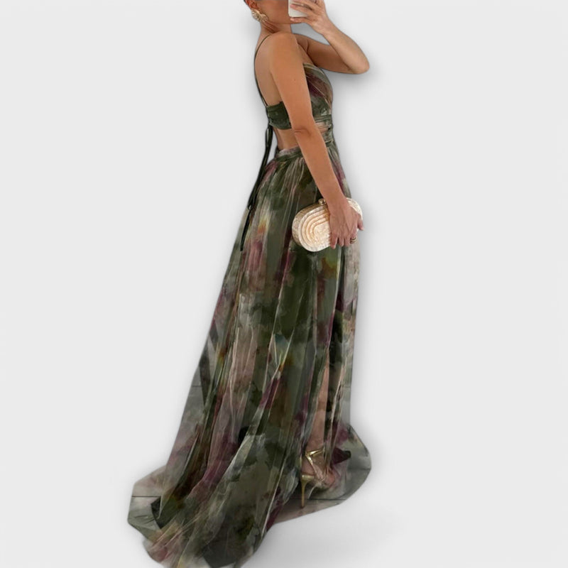 Annai Mesh Maxi Jurk - Elegant en Figuurversterkend