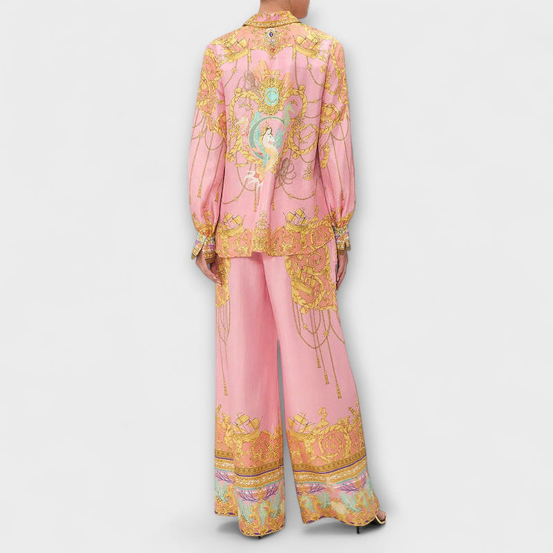 Sage - Mermaids Relaxed Shirt en Elastische Taille Broek Set