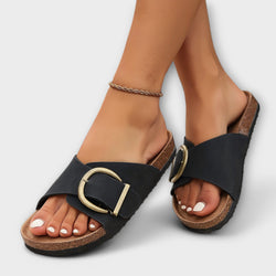 Dames Kurken Sandalen met Gesp Sluiting Ontwerp