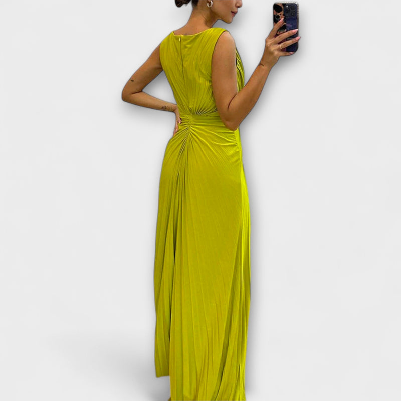 Kendra - Klassieke Figuur-Verbeterende Split Maxi Jurk