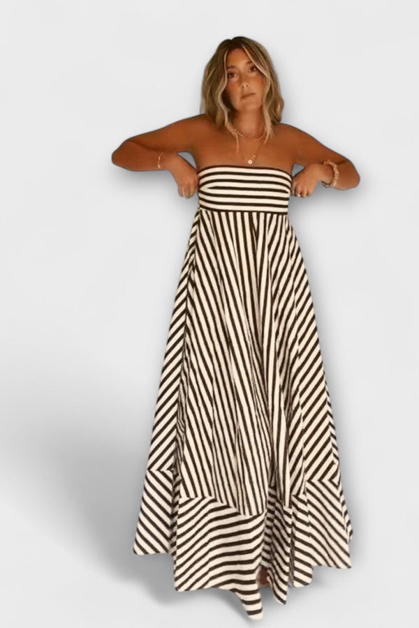 Nocturnal Charm Ruffle Maxi Jurk