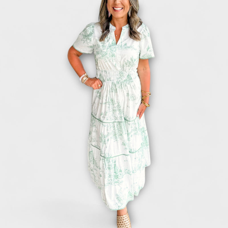 Eliza - Tijdloze Toile Maxi Jurk