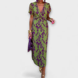 Della - Vrouwen Bohemian Bloemenprint Plissé Jurk