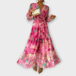 Felicity - Graceful Floral Maxi Dress met Swing Ontwerp