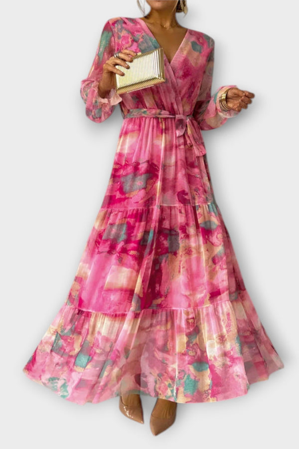 Felicity - Graceful Floral Maxi Dress met Swing Ontwerp