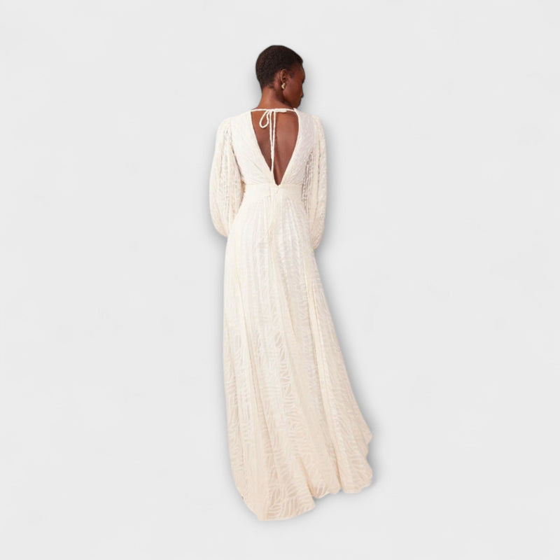Elsa - Crème Maxi Jurk van Allegory