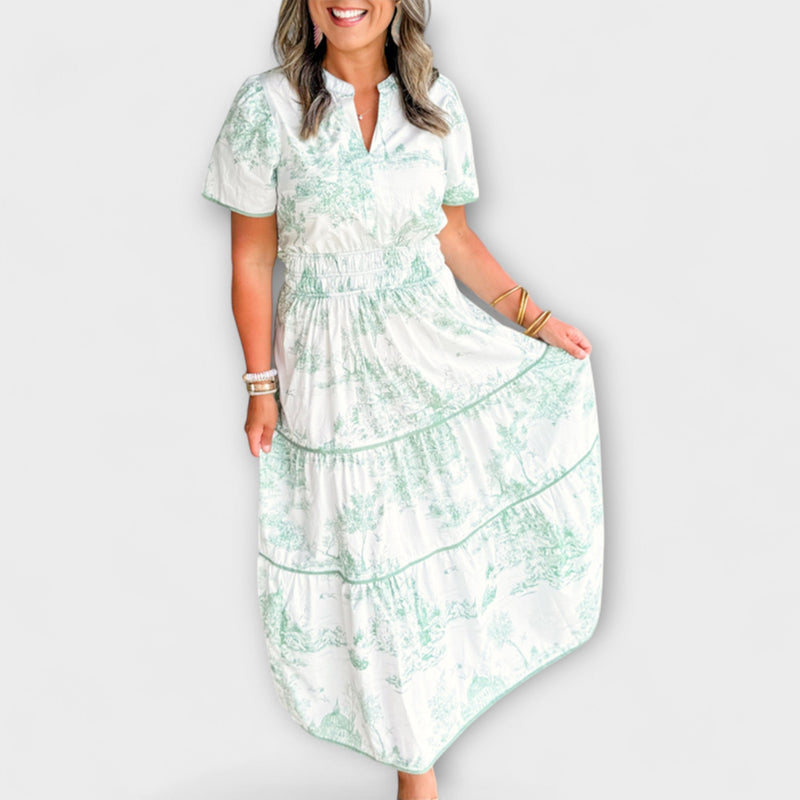 Eliza - Tijdloze Toile Maxi Jurk