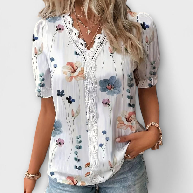 Emily - Modieuze Blouse met V-hals
