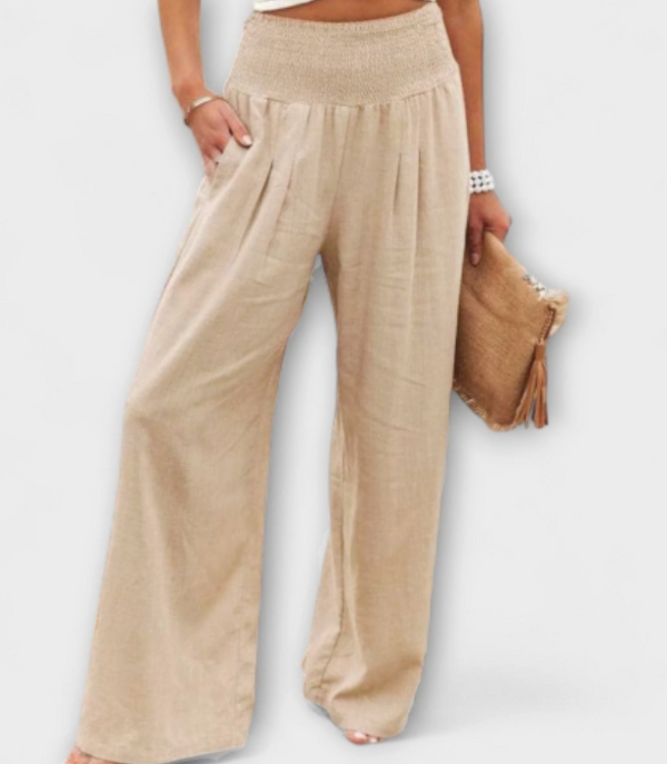 Thearya - Casual Wijd Linnen Broek