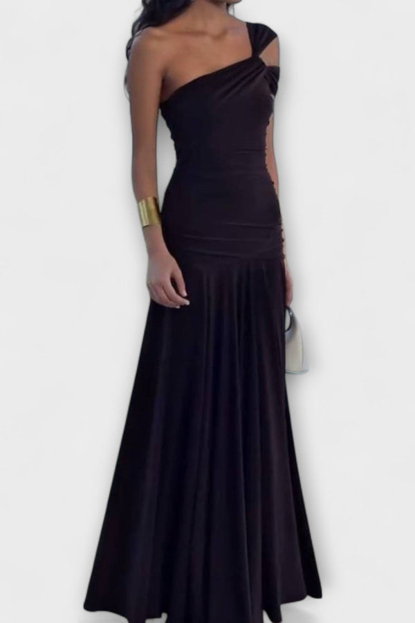 Margot - Off-Shoulder Aansluitend Maxi Jurk