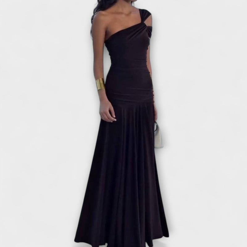 Margot - Off-Shoulder Aansluitend Maxi Jurk