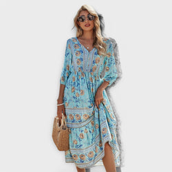 Xandra - Elegante Jurk met Bloemenprint