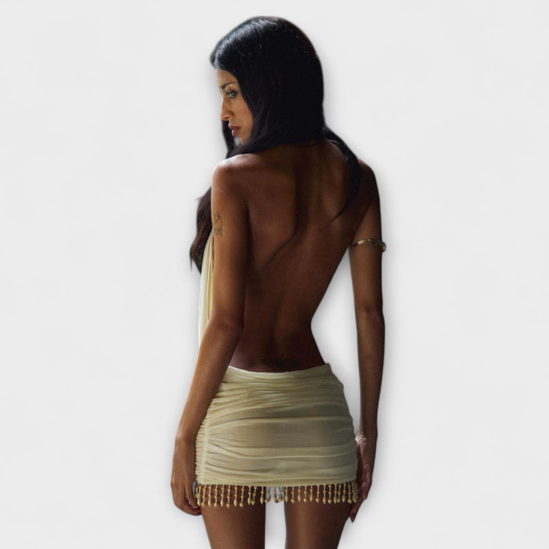 Kylie - Mini Jurk Gemaakt van Boterzacht Stof