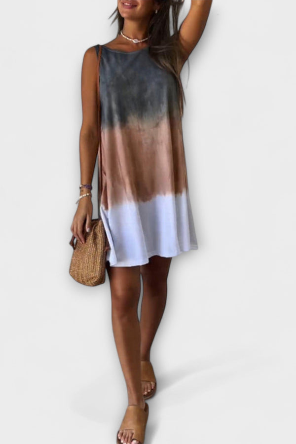 Josie - Mini Jurk met Gradient Tie-Dye Ontwerp