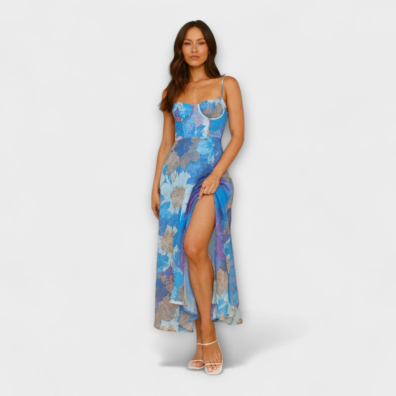 Audrey - Bloemenprint Strap Dress voor Dames - Stijlvol en Aantrekkelijk