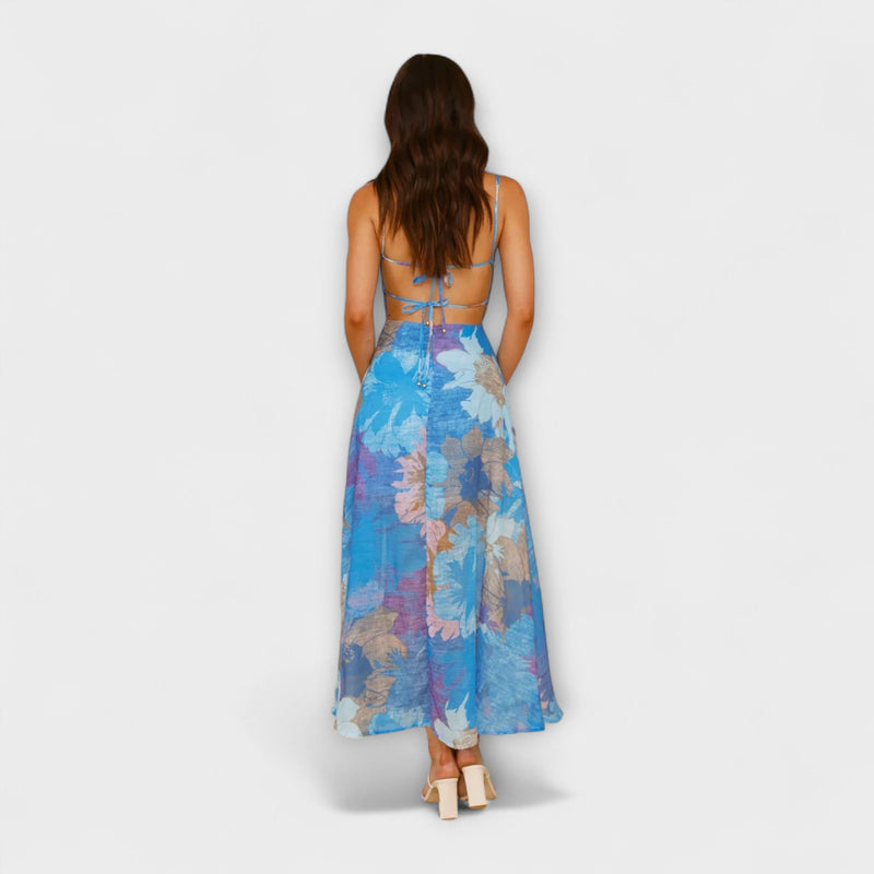 Audrey - Bloemenprint Strap Dress voor Dames - Stijlvol en Aantrekkelijk