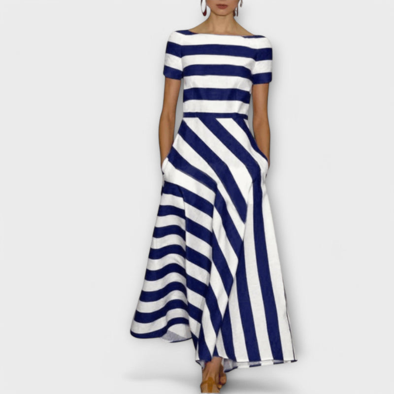 Janell - Gestreepte Maxi Jurk