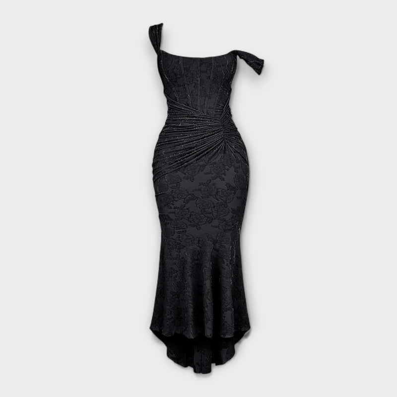Renske - Lange Jurk met Elegante en Verfijnde Korset