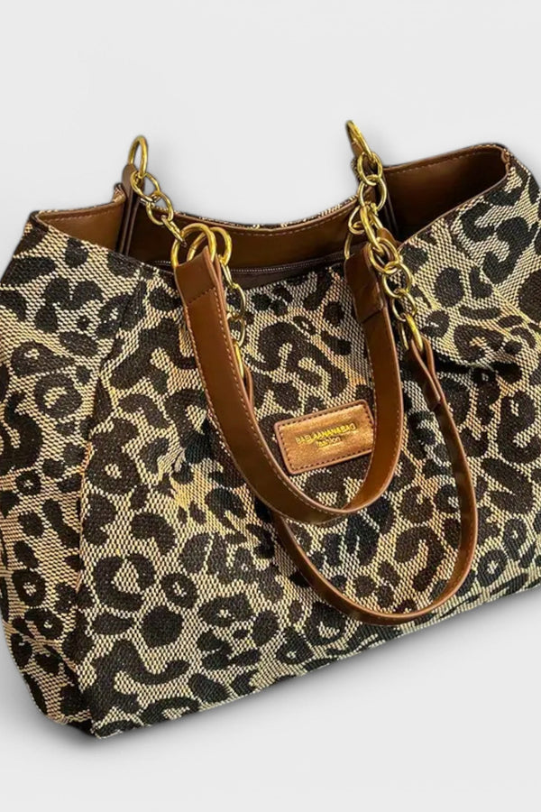 Lora. - Luipaard Canvas Tas