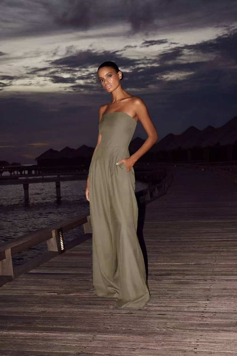 Amélie - Elegante Strapless Jumpsuit