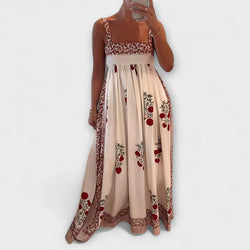 Lyla - Bloemen Maxi Jurk met Spaghetti Bandjes