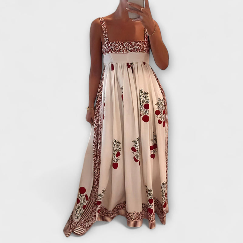 Lyla - Bloemen Maxi Jurk met Spaghetti Bandjes