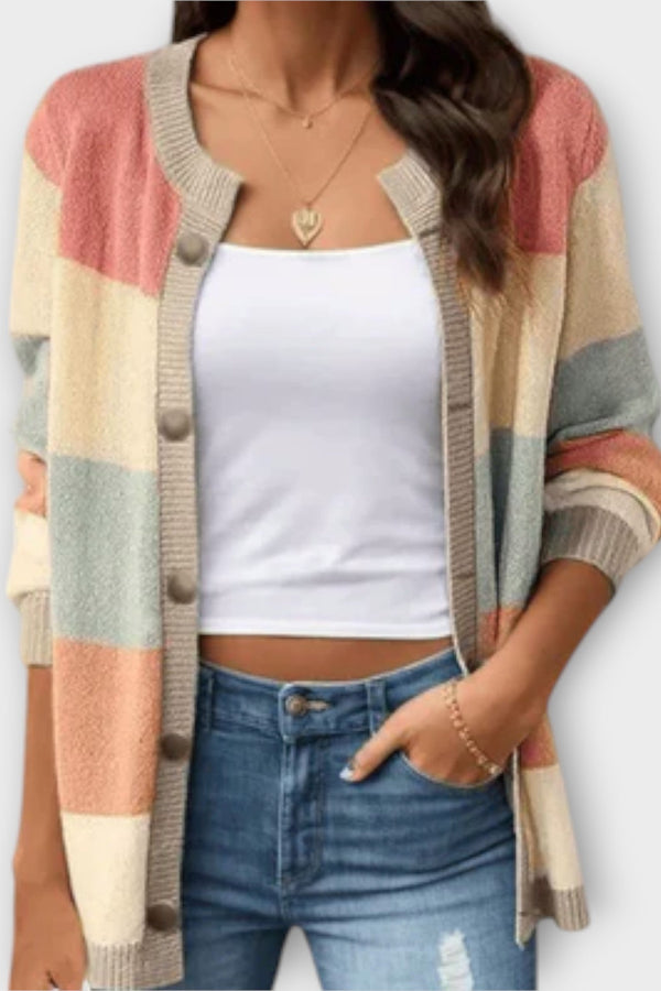 Lottenia - Gestreepte Cardigan
