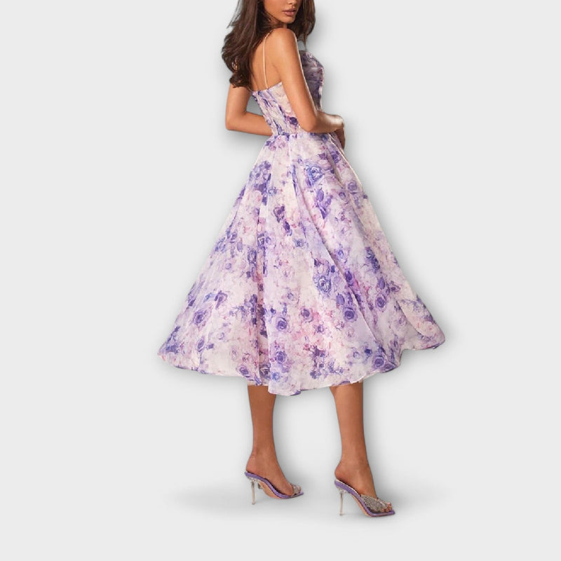 Elegante Chiffon Midi Jurk