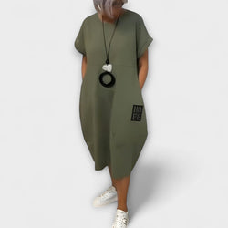 Cleo - Chic Korte Mouwen Jurk