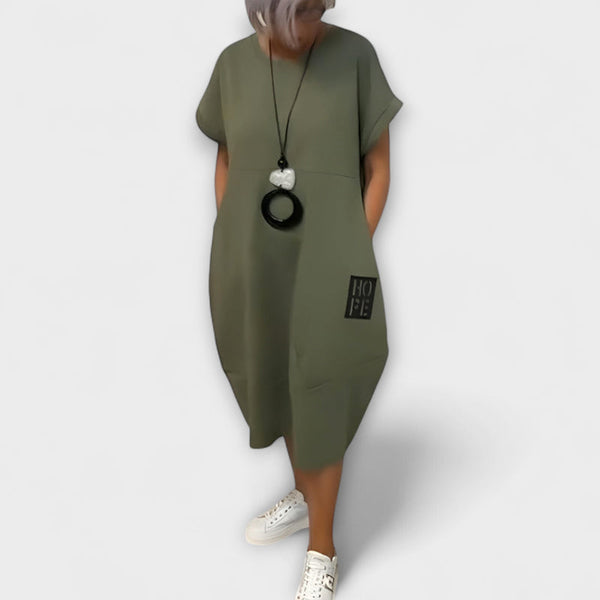 Cleo - Chic Korte Mouwen Jurk