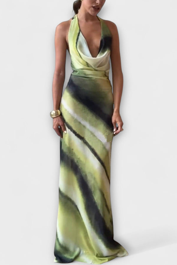Klassieke Tie-Dye Gradient Maxi Jurk