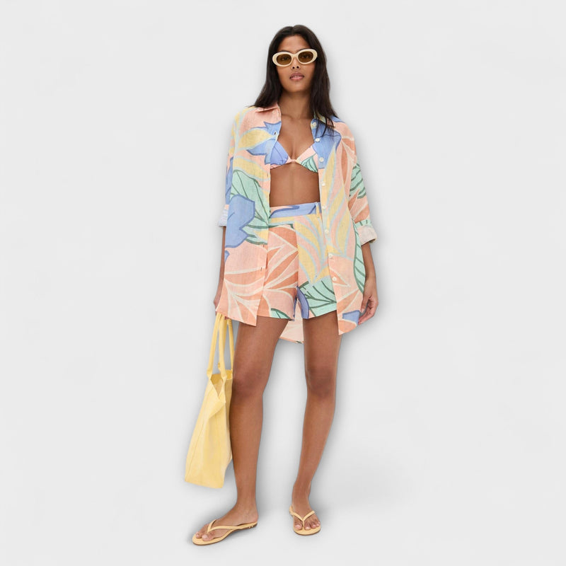 Mary - Tropische Bladeren Print Korte Set van Playa Boyfriend