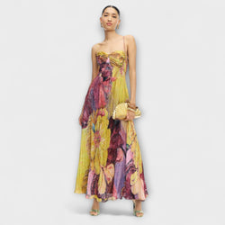 Kiara - Maxi Jurk met Levendige Ikat Print