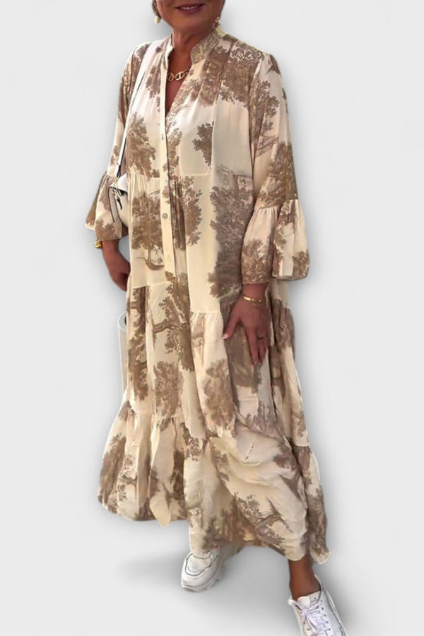 Nerina - Elegante Bloemen Maxi Jurk