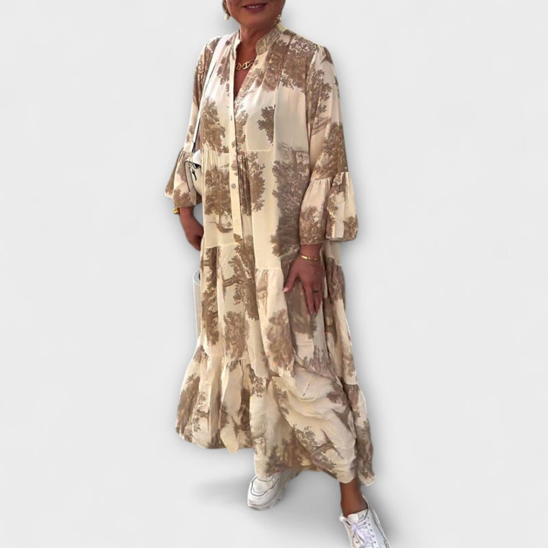 Nerina - Elegante Bloemen Maxi Jurk