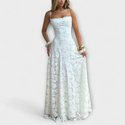 Emberly - Elegante Jacquard Maxi Jurk