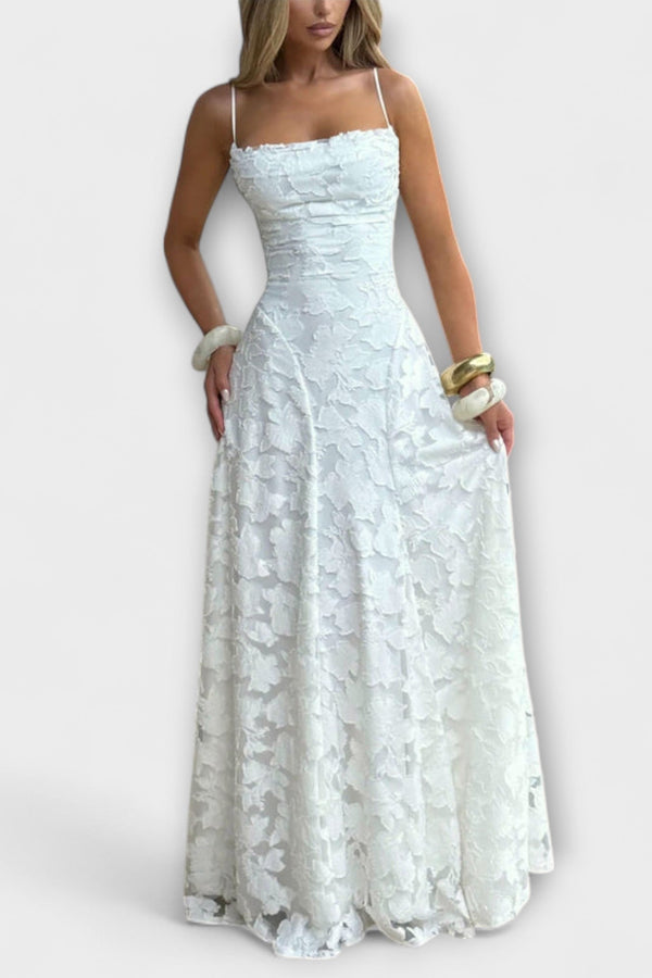 Emberly - Elegante Jacquard Maxi Jurk