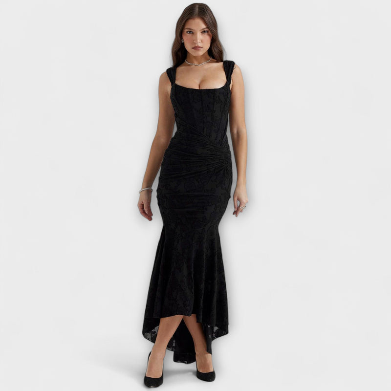 Renske - Lange Jurk met Elegante en Verfijnde Korset
