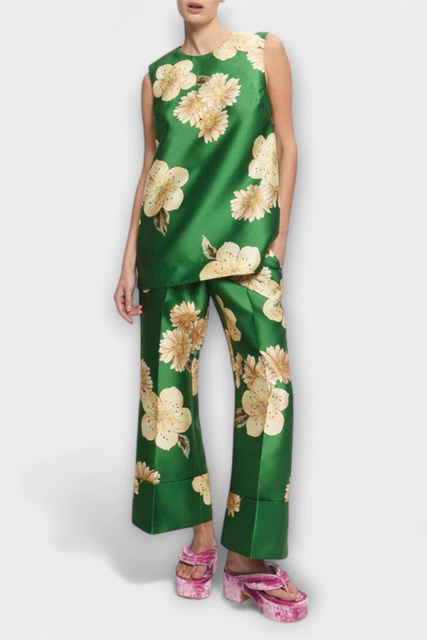 Clea - Sage Mouwloze Jumpsuit