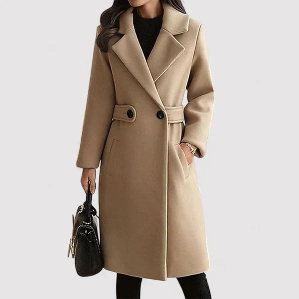 Clara - Wol Coat met Ceintuur