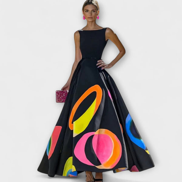 Anya - Vibrant Cut-Out Bodycon Maxi Jurk