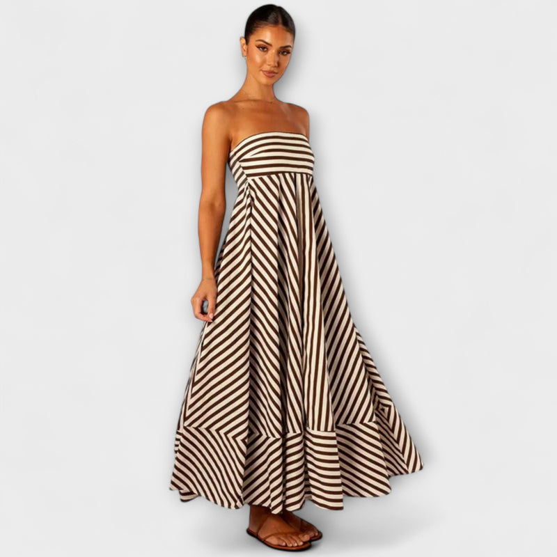 Damaris - Chique en Cozy Rimpeld Maxi Jurk