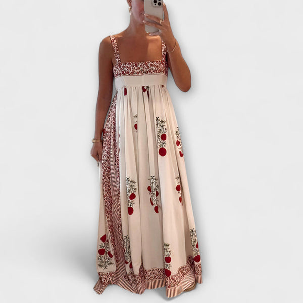 Lyla - Bloemen Maxi Jurk met Spaghetti Bandjes
