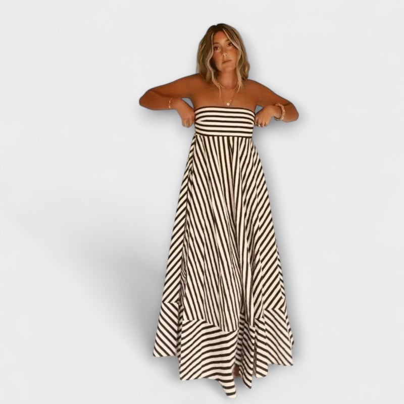 Damaris - Chique en Cozy Rimpeld Maxi Jurk