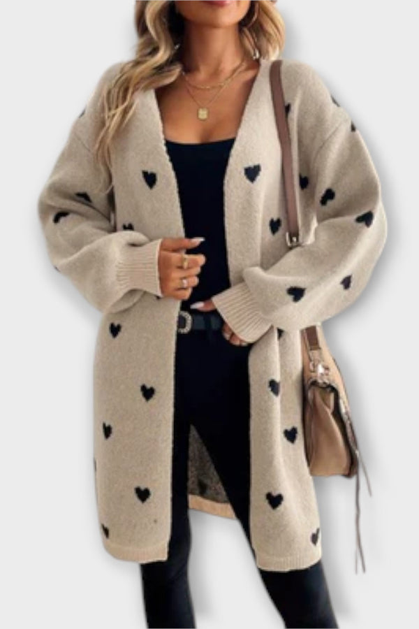 Julia - Cardigan met Hartpatroon
